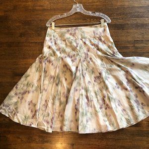 DKNY Donna Karan Flowy A-Line Silk Skirt